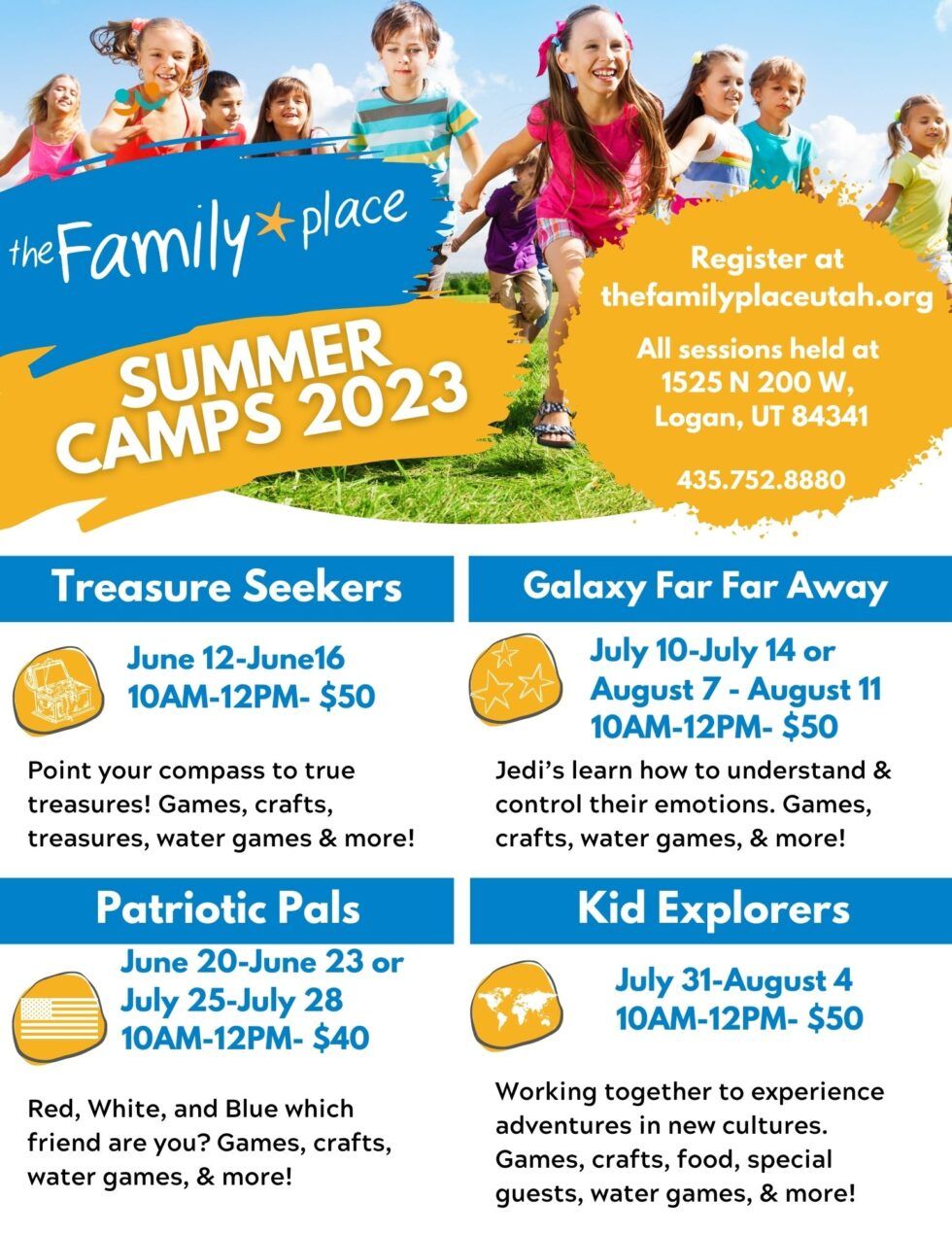 Kids Summer Camps 2023 (Logan Location) Limited availability The